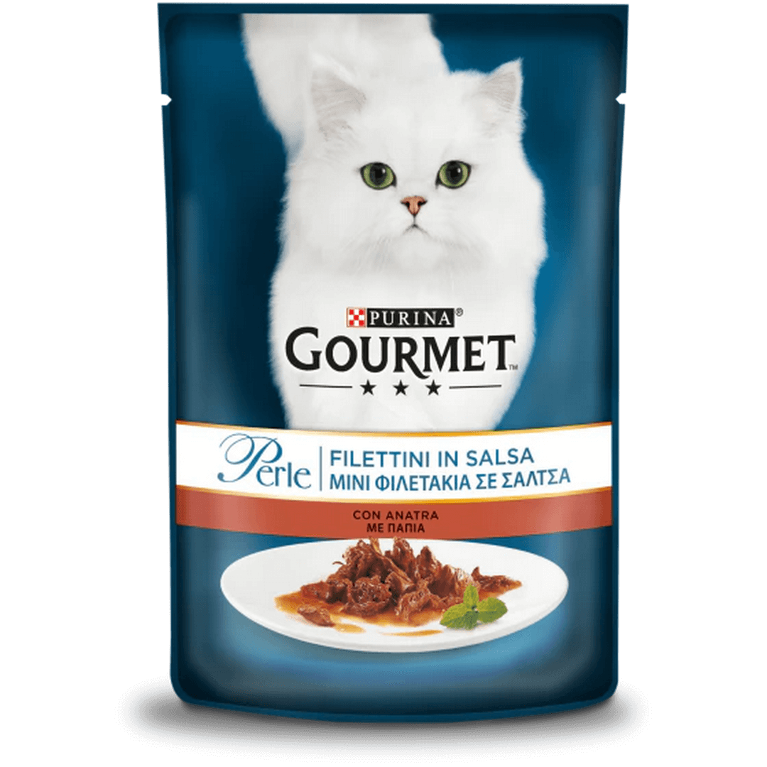 GOURMET Perle Gatto Filettini in Salsa con Anatra