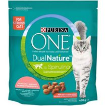 PURINA ONE DUALNATURE Crocchette Gatto Steril Ricco in Salmone e con Spirulina naturale 