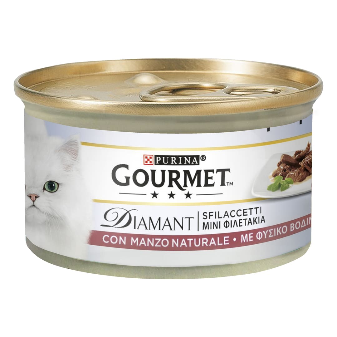 GOURMET Diamant Gatto Sfilaccetti con Manzo Naturale