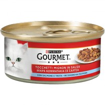 GOURMET Rosso Gatto Tocchetti Mignon in Salsa con Salmone e Trota