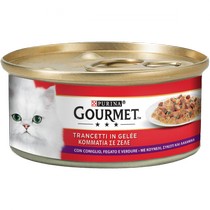 GOURMET Rosso Gatto Trancetti in Gelée con Coniglio, Fegato e Verdure