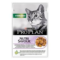 PURINA PRO PLAN NUTRI SAVOUR Sterilised Gatto Bocconcini con Tacchino in Gelatina 