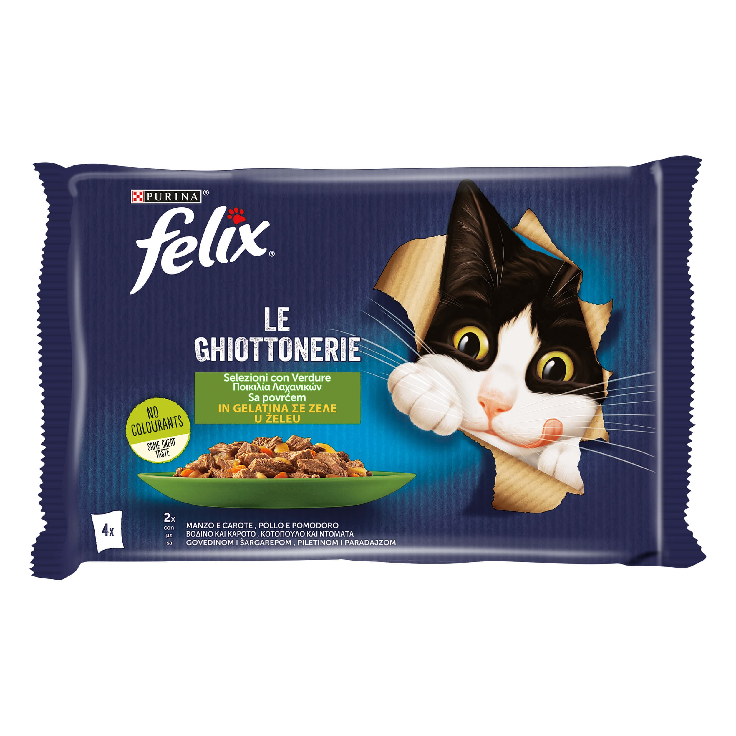 FELIX Ghiottonerie Selezioni con verdure - (Manzo & Carote/Pollo & Pomodoro)