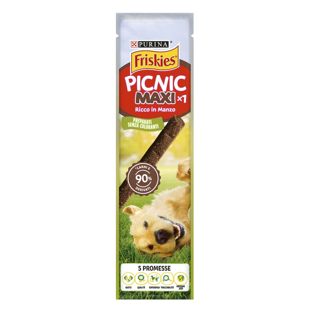 FRISKIES Picnic Maxi Cane Snack Ricco in Manzo