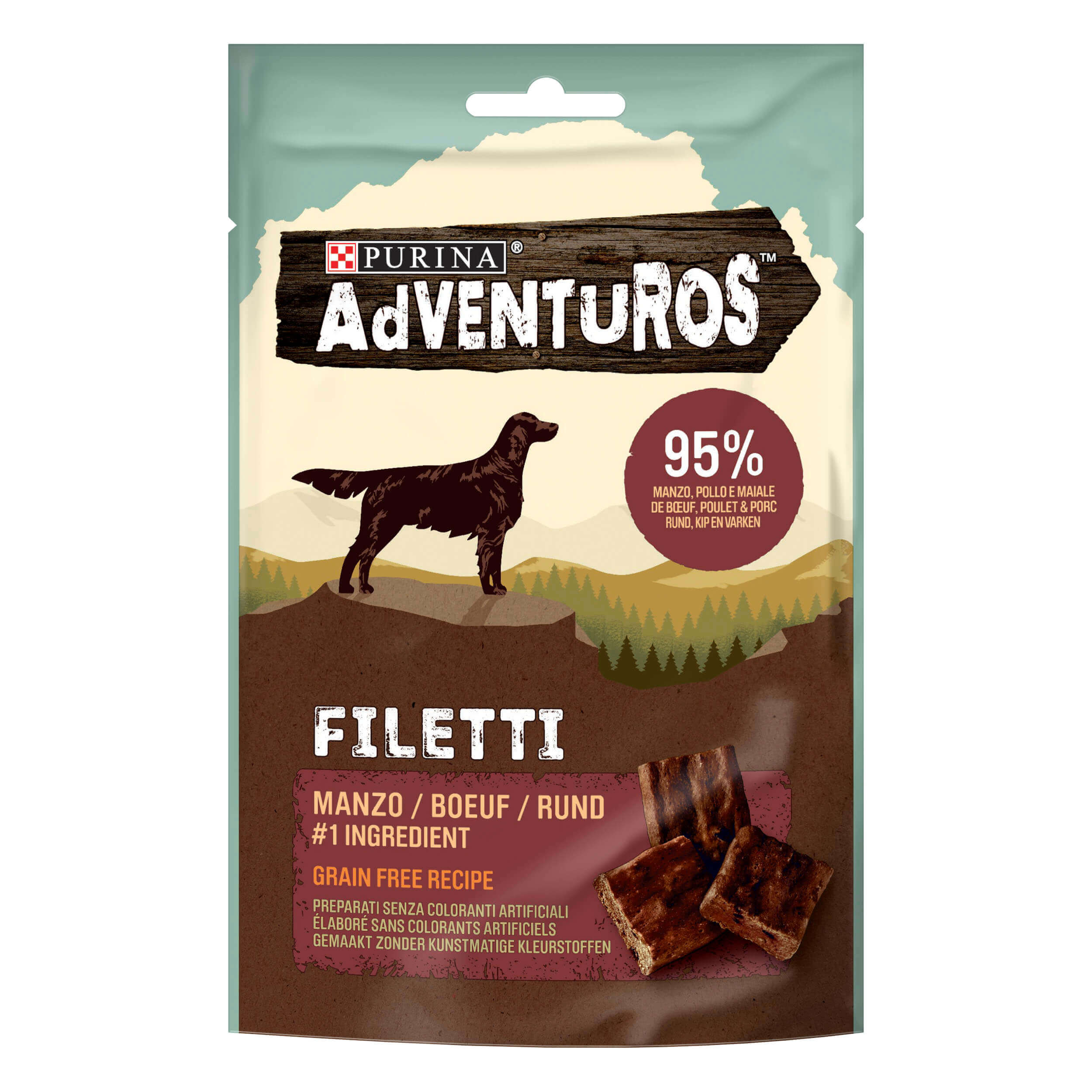 AdVENTuROS High Meat 70g Filetti nº1 ingrediente Manzo