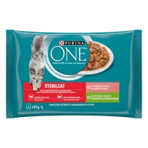 PURINA ONE Filettini in salsa Gatto Sterilcat Con Salmone e Carote, con Tacchino e Fagiolini