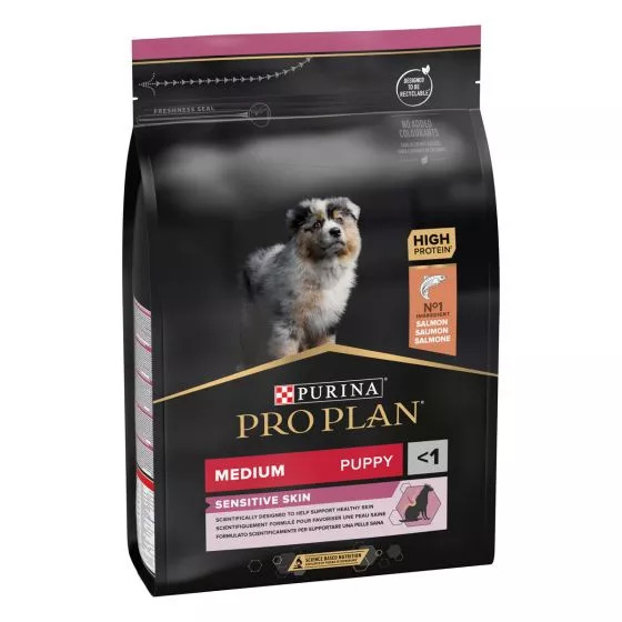 PURINA PRO PLAN MEDIUM PUPPY SENSITIVE SKIN RICCO IN SALMONE