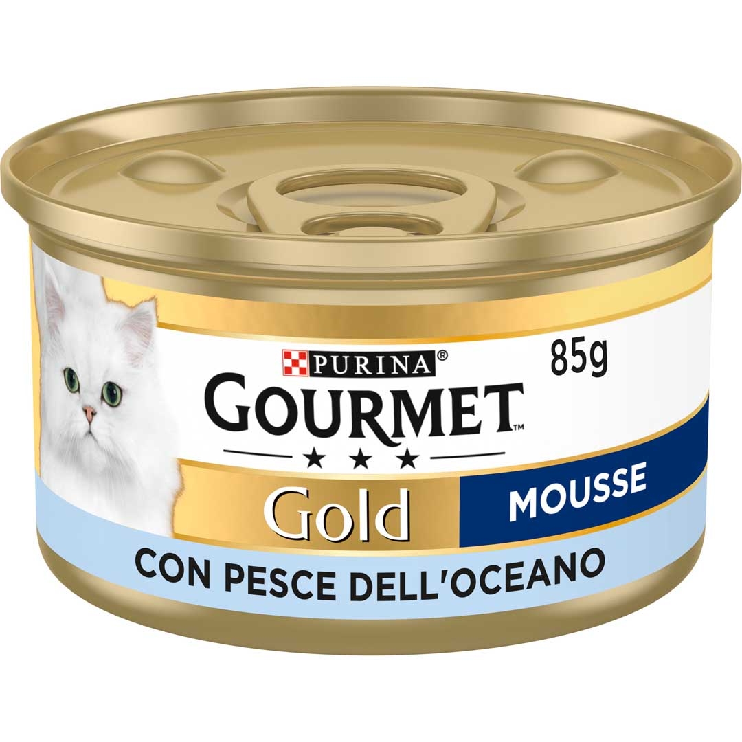 GOURMET Gold Gatto Mousse con Pesce dell'Oceano