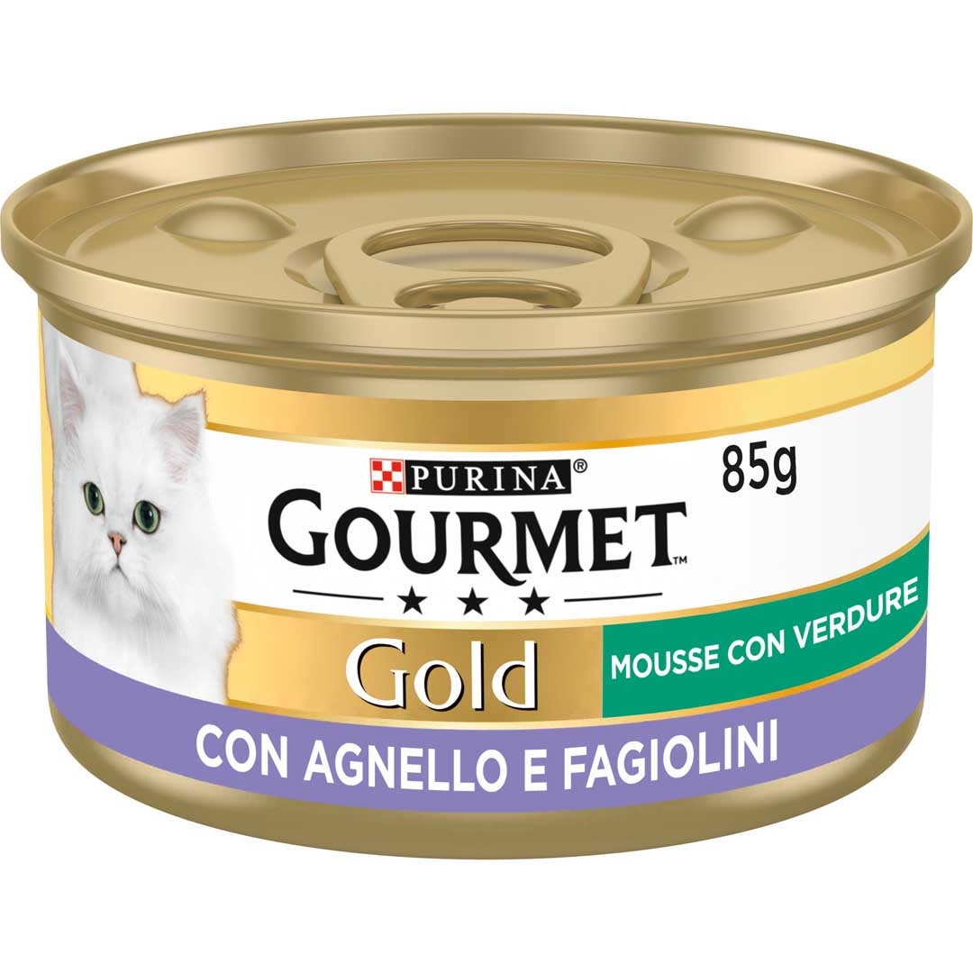 GOURMET Gold Gatto Mousse con Agnello e squisiti Fagiolini