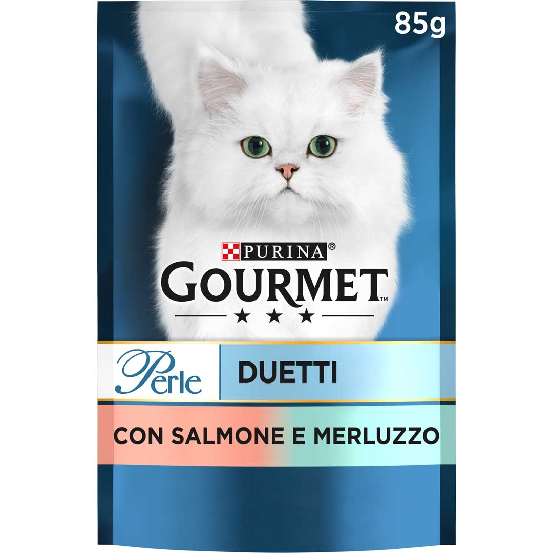 GOURMET Perle Gatto Duetti con Salmone e Merluzzo