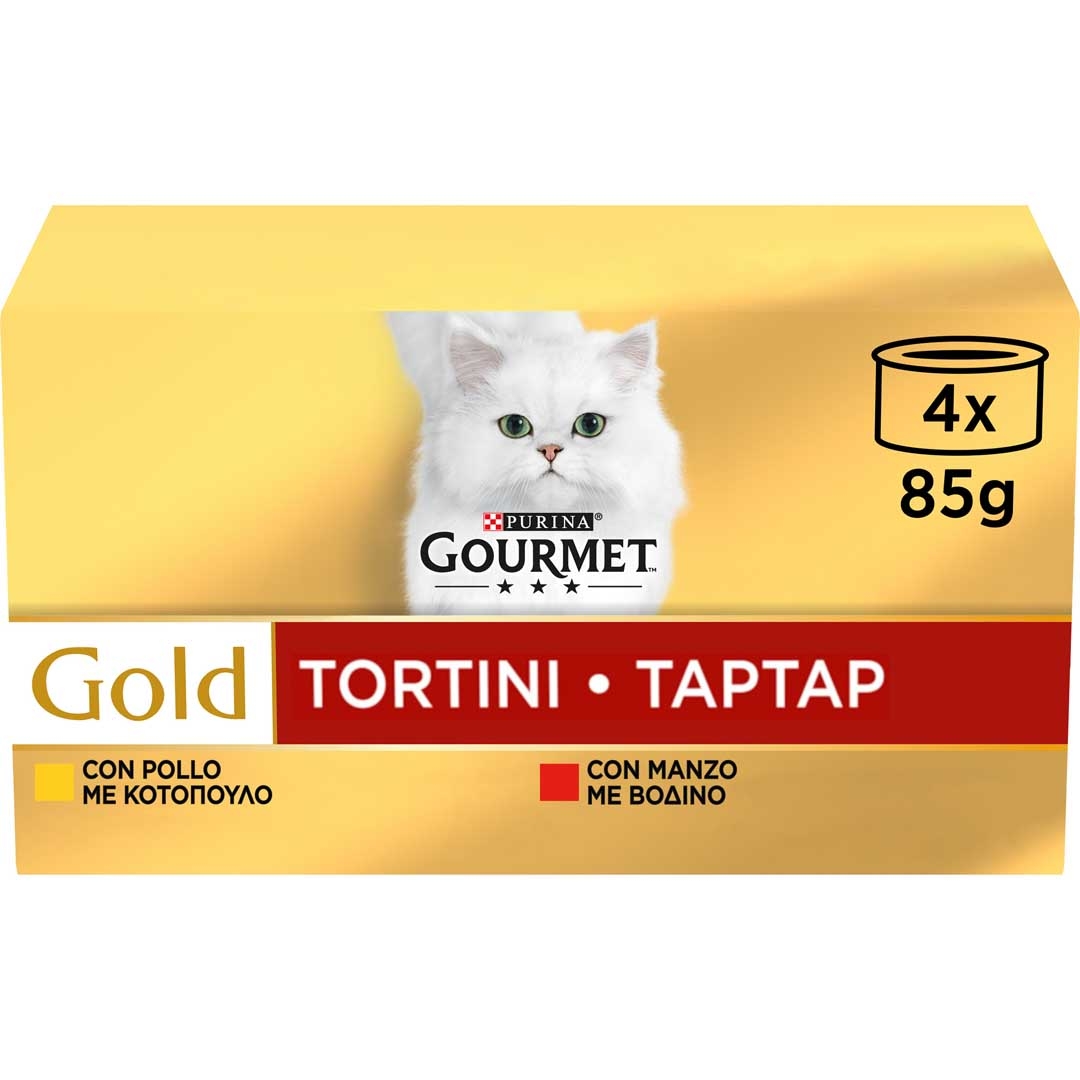 GOURMET Gold Tortini Gatto con Manzo, con Pollo