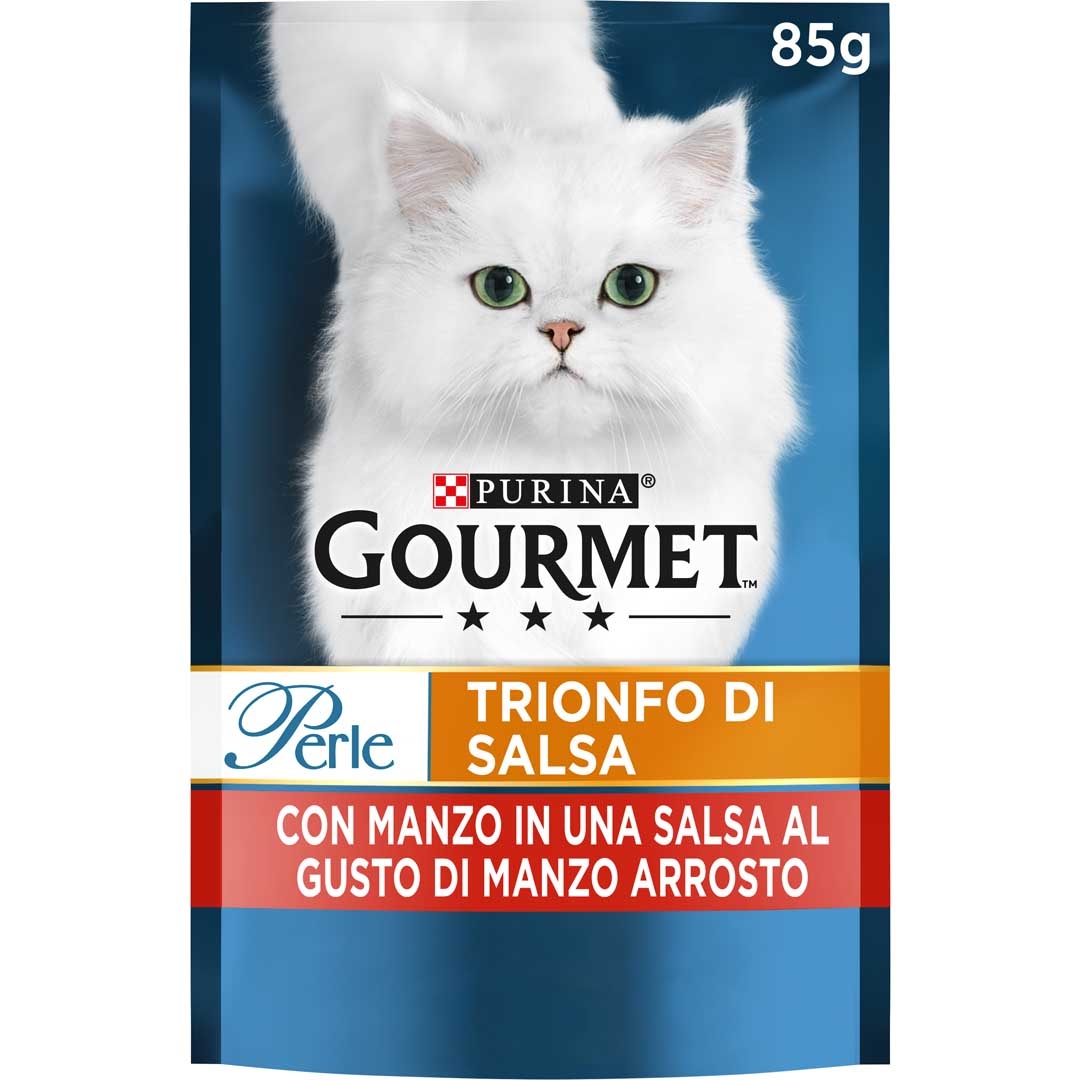 GOURMET Perle Trionfo di Salsa Gatto con Manzo