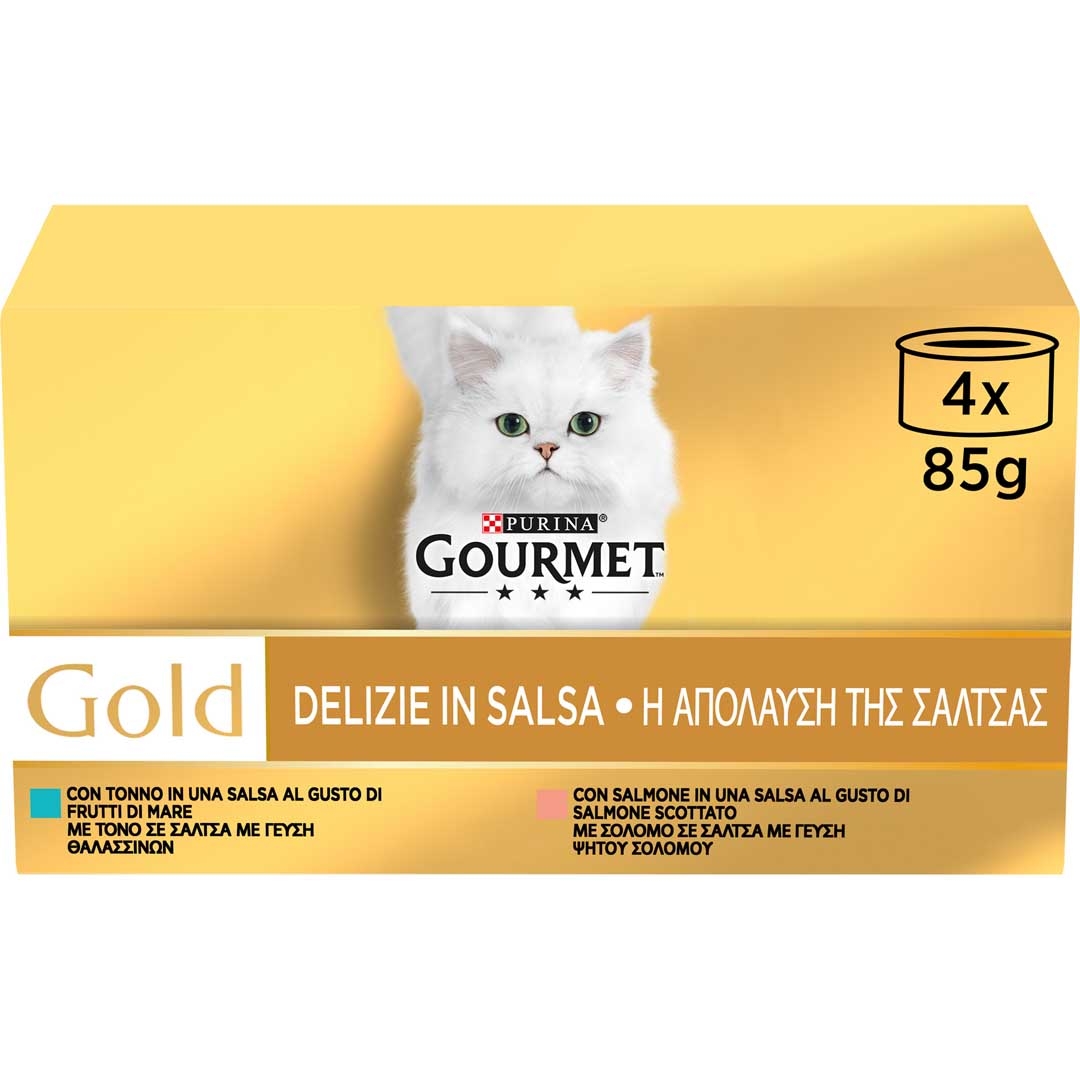 GOURMET Gold Delizie In Salsa con Salmone, con Tonno