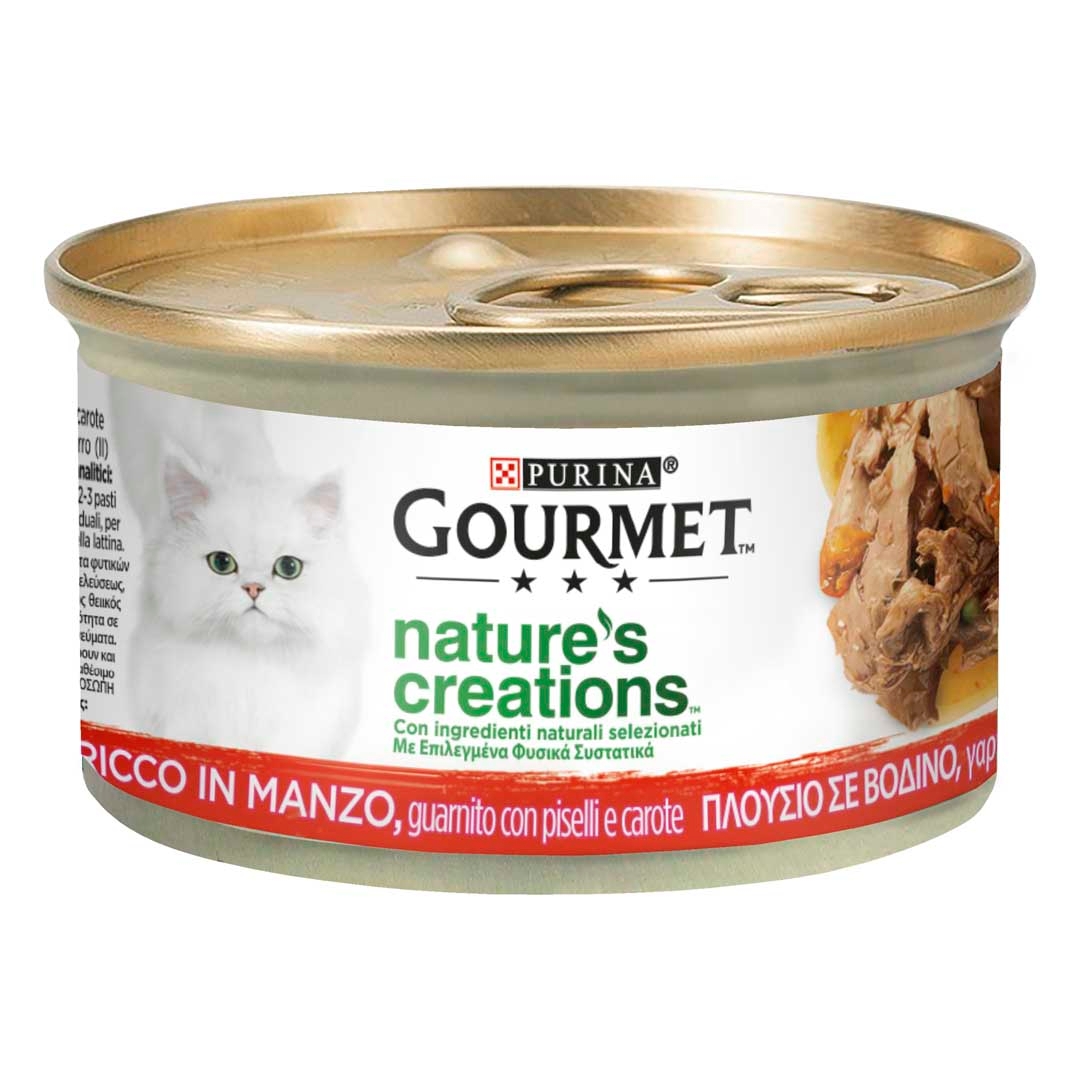 Gourmet Nature's Creations, Ricco in Manzo, guarnito con piselli e carote
