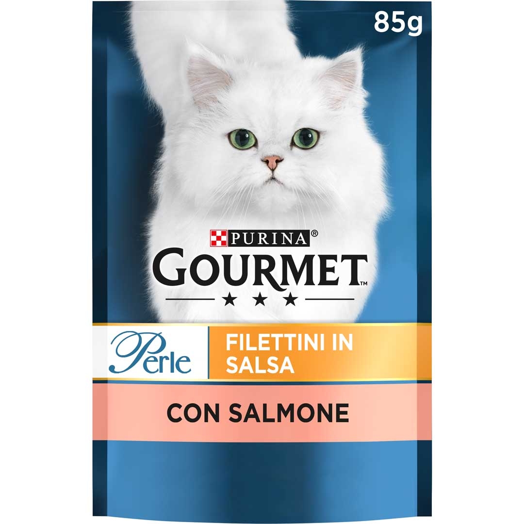 GOURMET Perle Gatto Filettini in Salsa con Salmone