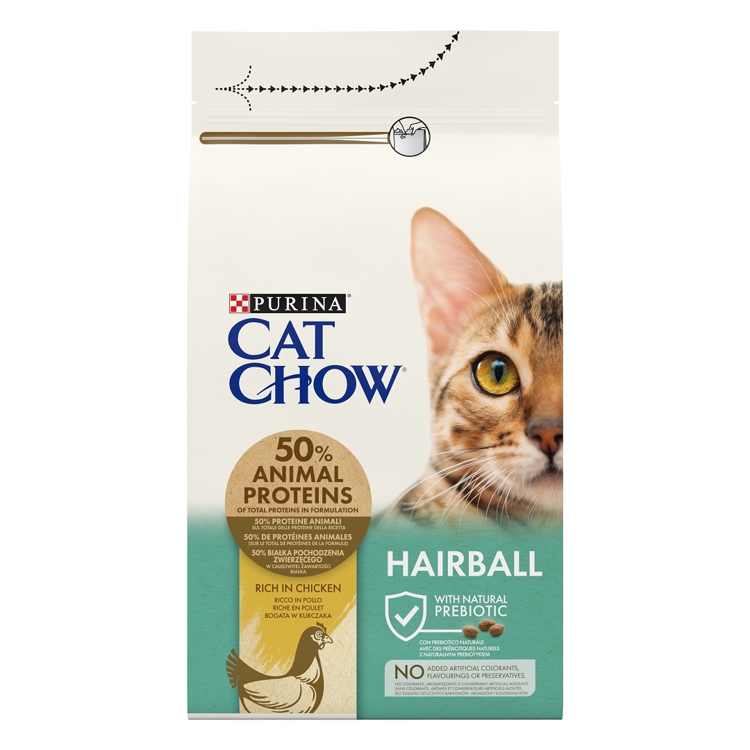 CAT CHOW Hairball Control Gatto Crocchette ricco in Pollo