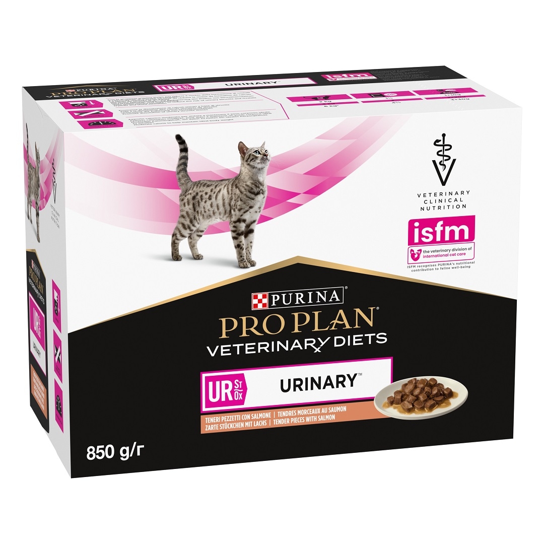 PURINA PRO PLAN VETERINARY DIETS umido gatto UR Urinary St/Ox con salmone