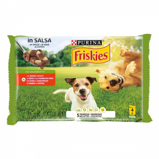 FRISKIES Cane Bocconi in salsa con Manzo e Patate