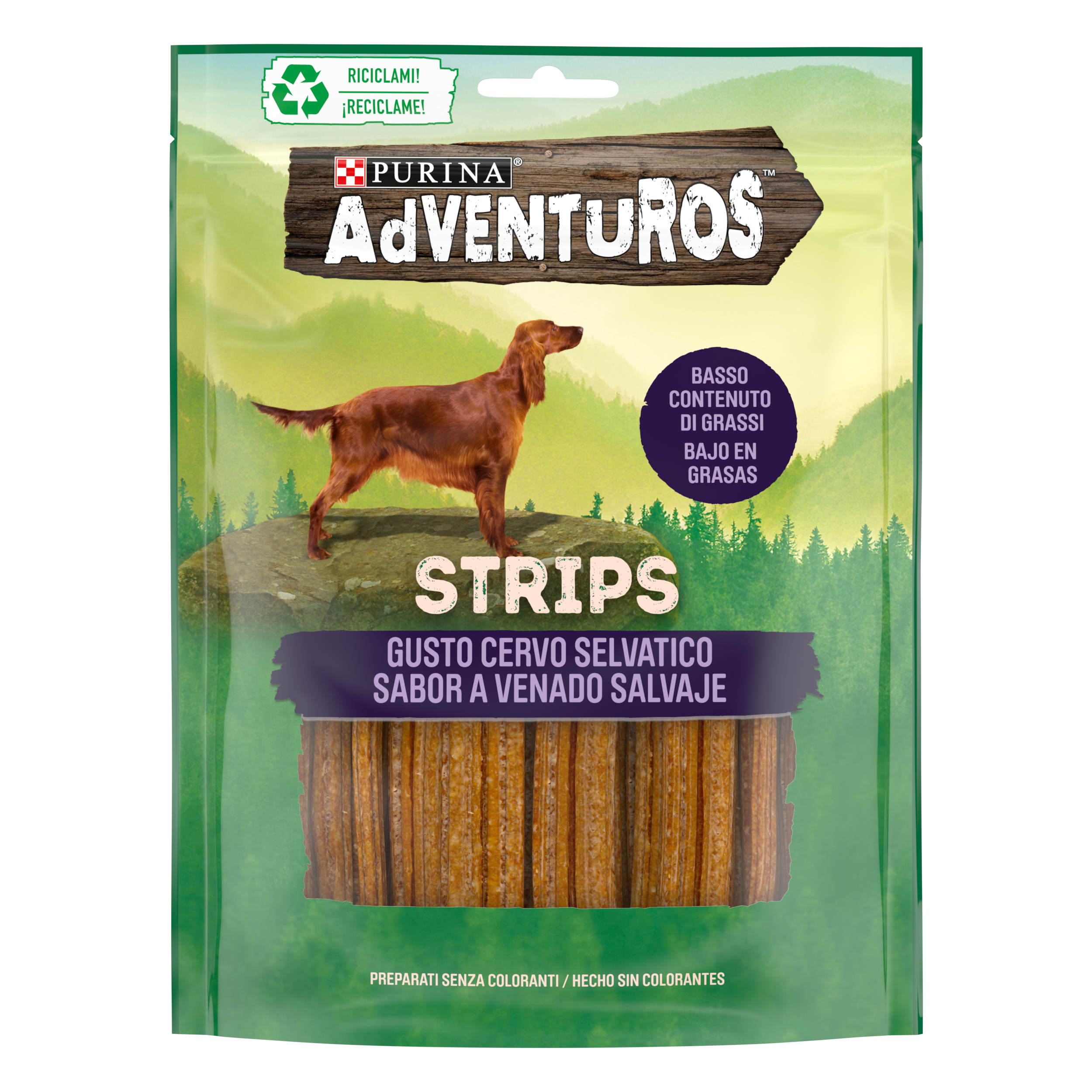 AdVENTuROS Cane Snack Strips al gusto Cervo