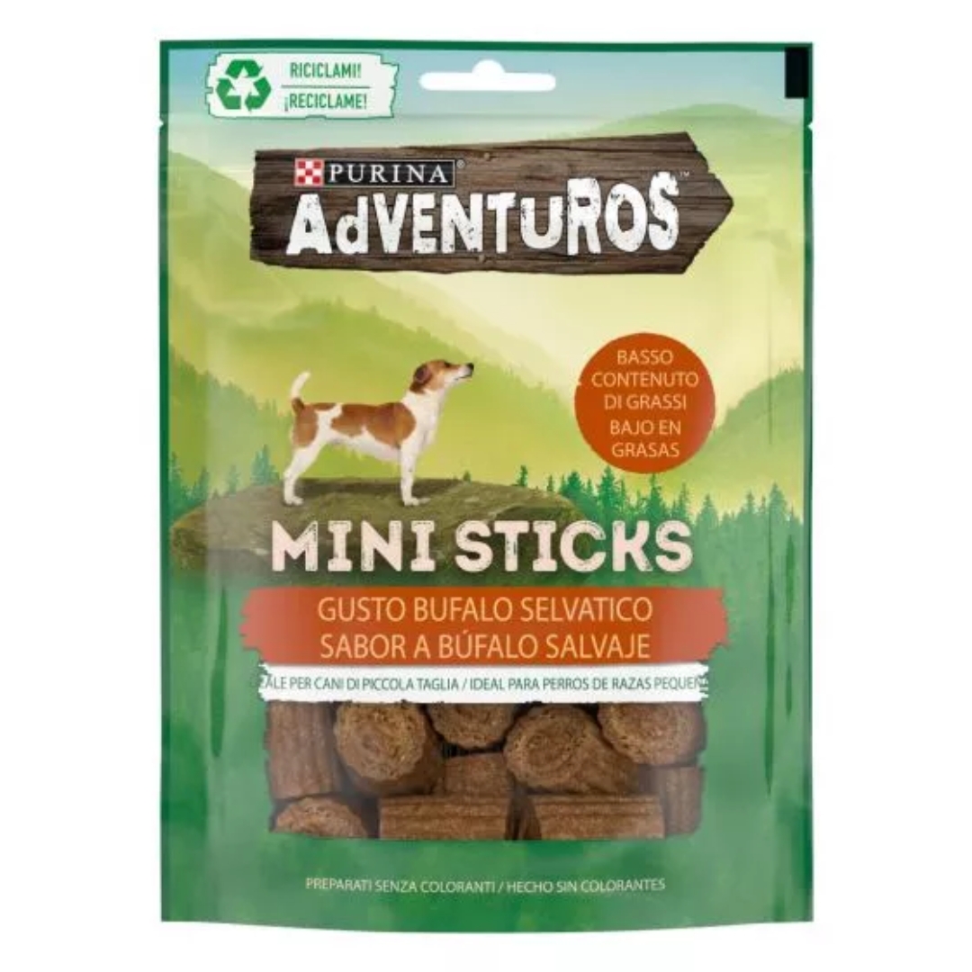 Adventuros Mini Sticks per cane piccolo Bufalo Selvatico 90g