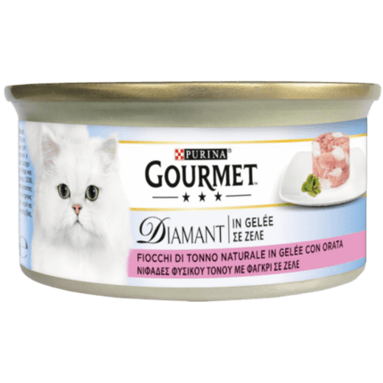 GOURMET Diamant Gatto Fiocchi di Tonno Naturale in Gelée con Orata