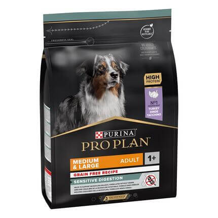PURINA PRO PLAN MEDIUM & LARGE ADULT SENSITIVE DIGESTION GRAIN FREE FORMULA RICCO IN TACCHINO