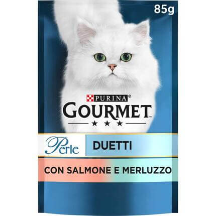 GOURMET Perle Gatto Duetti con Salmone e Merluzzo
