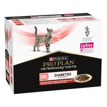 PURINA PRO PLAN VETERINARY DIETS umido gatto DM Diabetes Management St/Ox con manzo