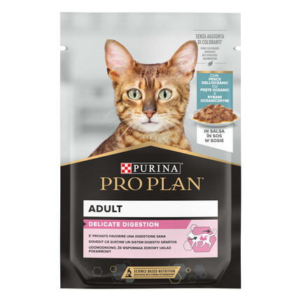 PURINA® PRO PLAN® Sterilised Gustosi Bocconcini con Pesce dell’Oceano in Gelatina