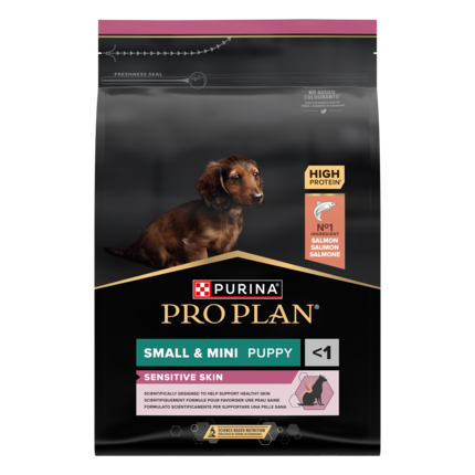 PURINA PRO PLAN SMALL & MINI PUPPY SENSITIVE SKIN RICCO IN SALMONE