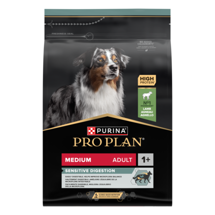 PURINA PRO PLAN MEDIUM ADULT SENSITIVE DIGESTION RICCO IN AGNELLO