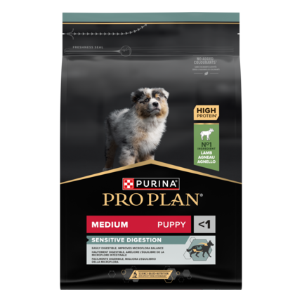 PURINA PRO PLAN MEDIUM PUPPY SENSITIVE DIGESTION RICCO IN AGNELLO