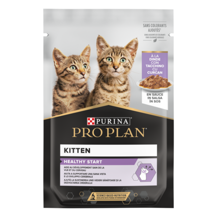 PRO PLAN Kitten Healthy Start Teneri pezzetti con Tacchino in Salsa