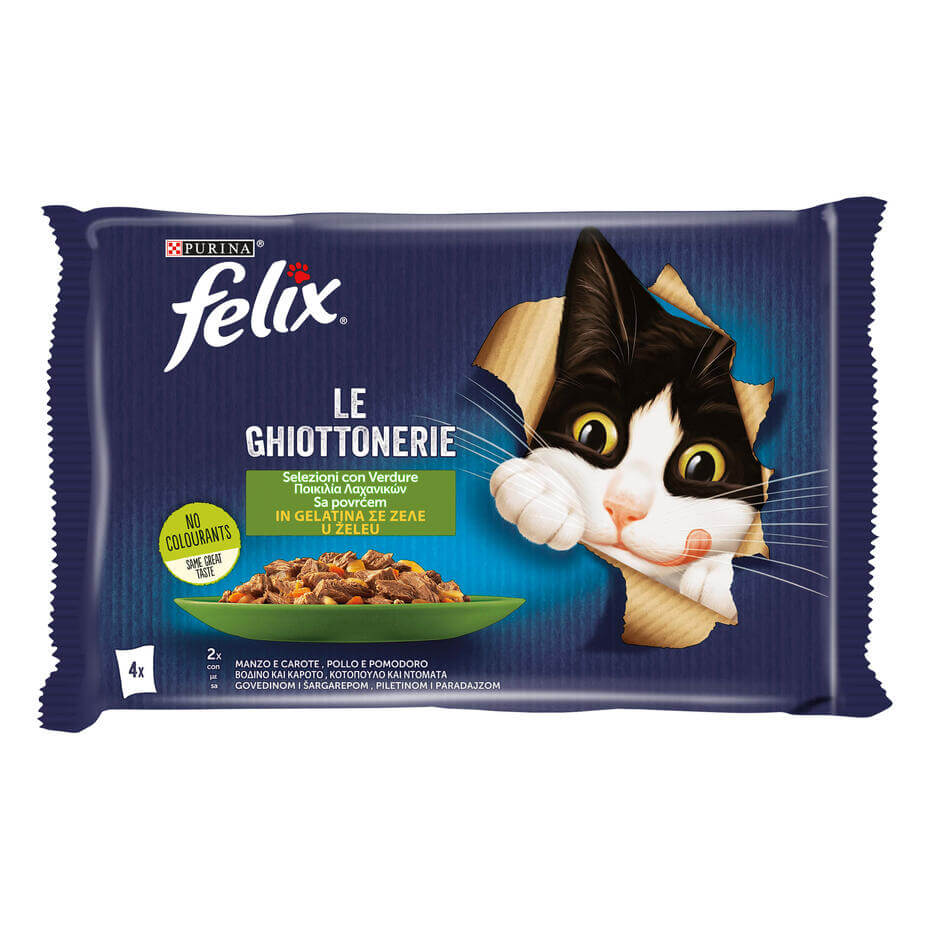 FELIX Ghiottonerie Selezioni con verdure - (Manzo & Carote/Pollo & Pomodoro)