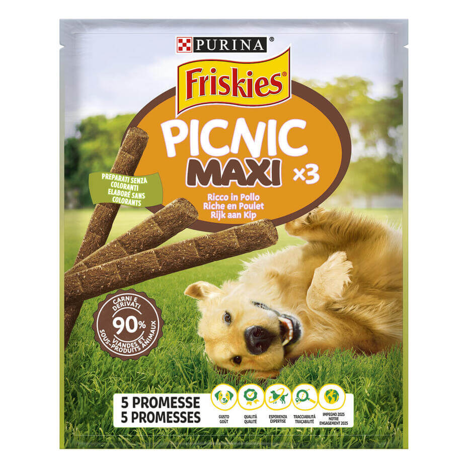 FRISKIES Picnic Maxi 3x Cane Snack Ricco in Pollo