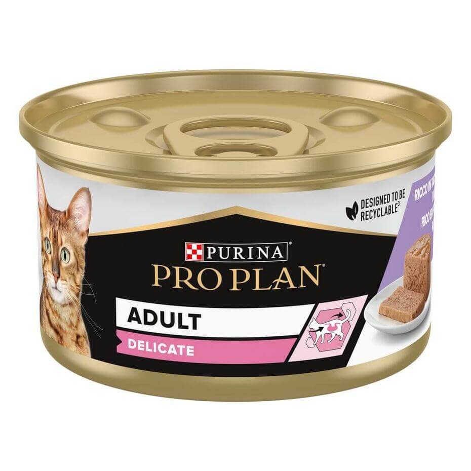 PURINA PRO PLAN Delicate Gatto Mousse con Tacchino