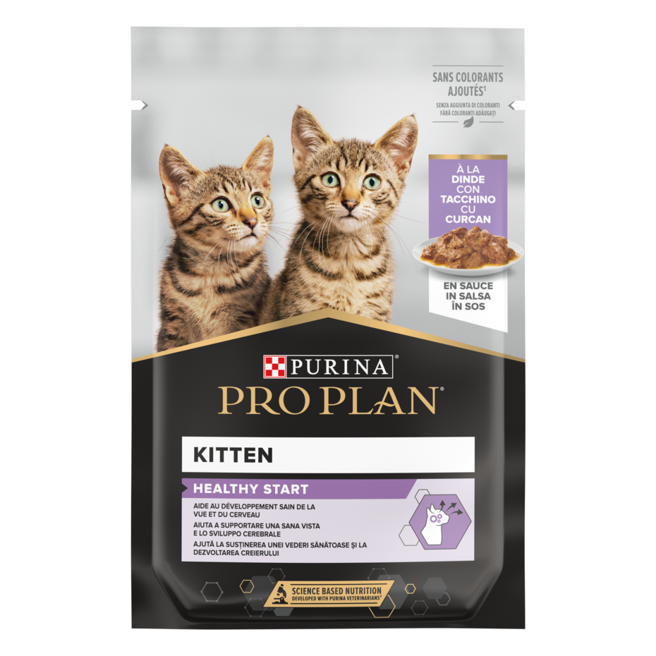 PRO PLAN Kitten Healthy Start Teneri pezzetti con Tacchino in Salsa