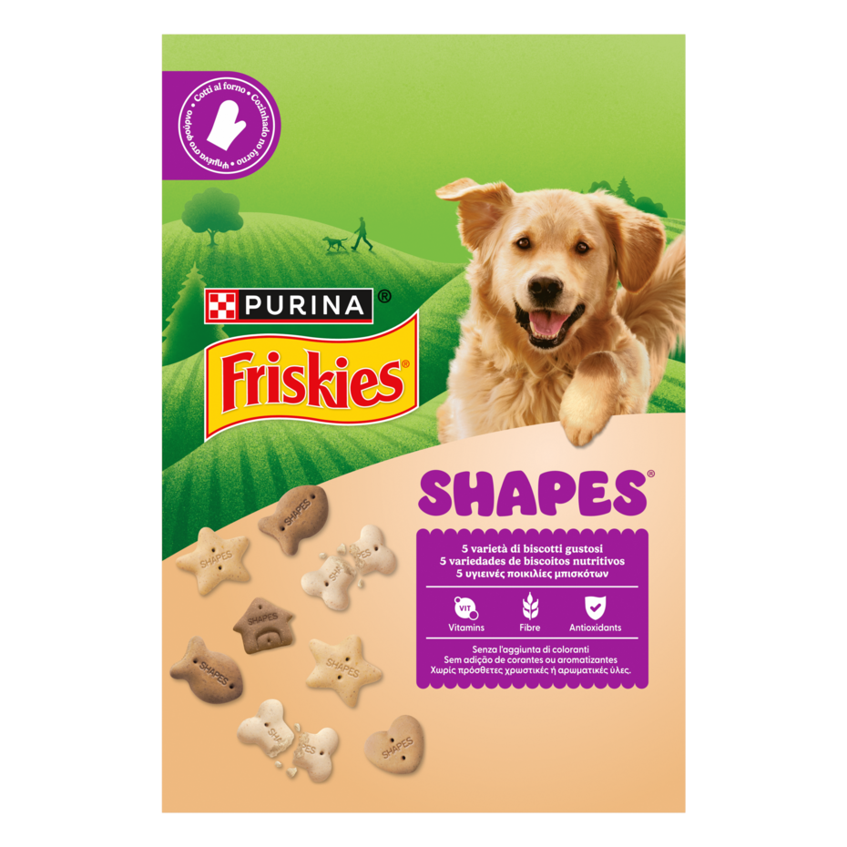 FRISKIES Shapes Biscotti per cane con l'aggiunta di vitamine