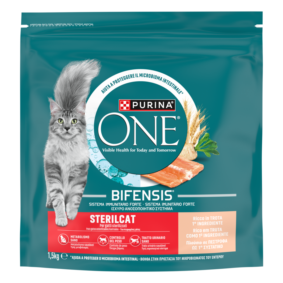 Purina ONE Bifensis Sterilcat 1,5kg Trota e Frumento