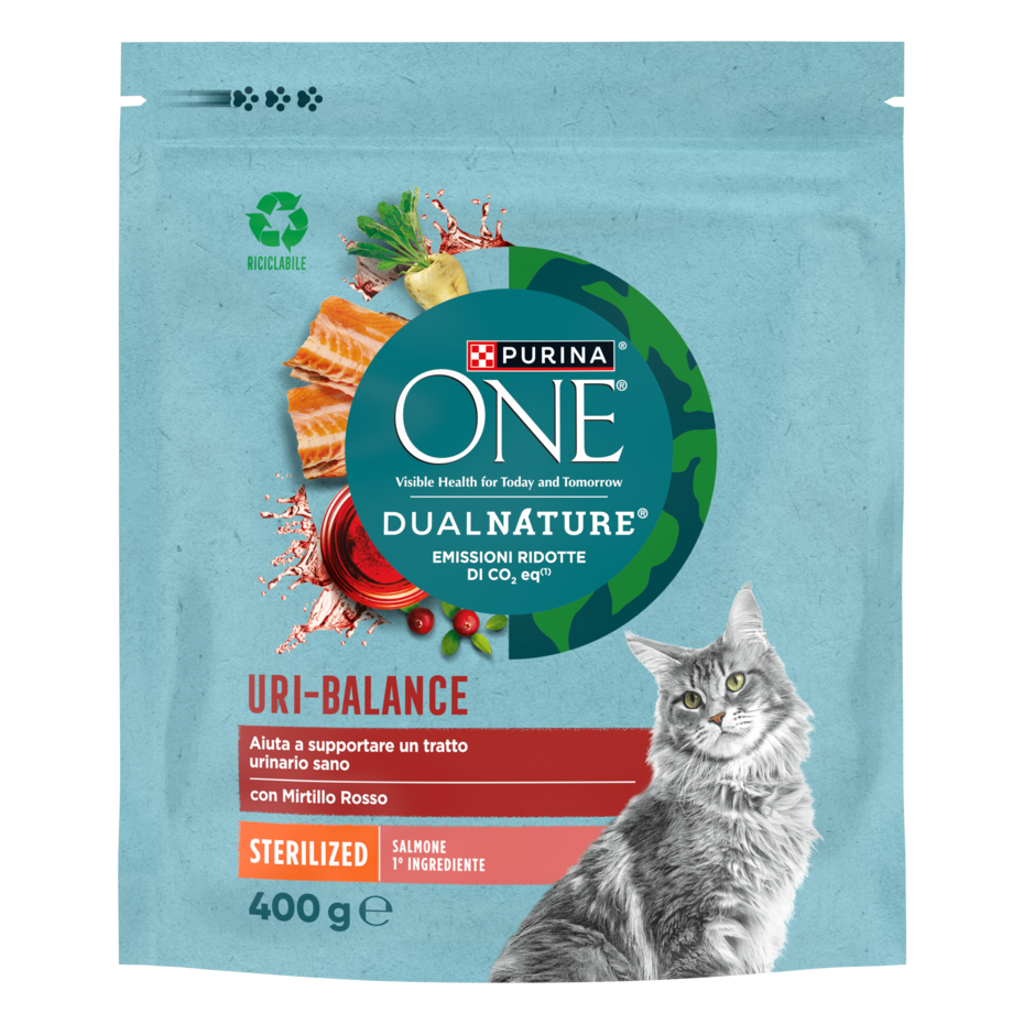 Purina ONE DualNature Sterilizzato 400g Mirtillo Rosso e Salmone
