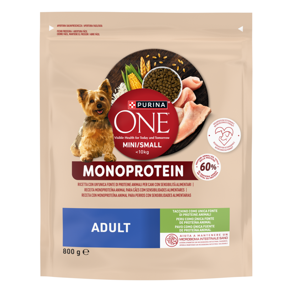 Purina ONE MINI Monoprotein 800g Tacchino