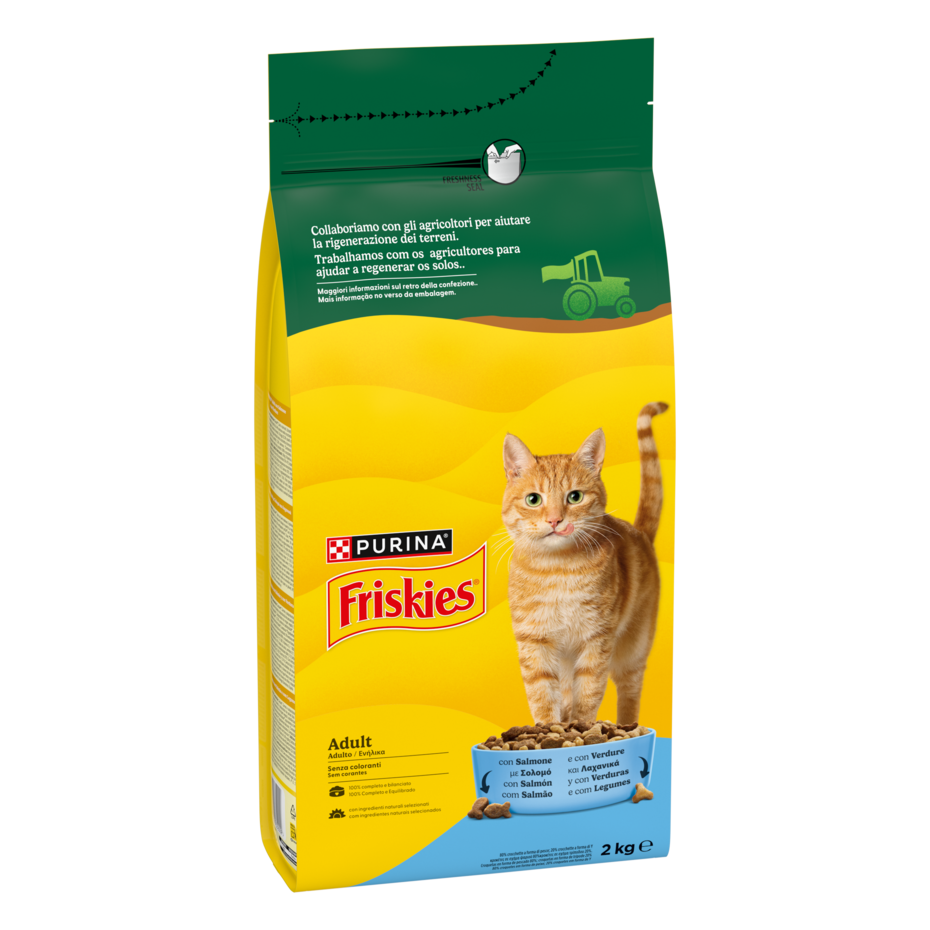 FRISKIES® Adult con Salmone e con Verdure in confezione da 2kg
