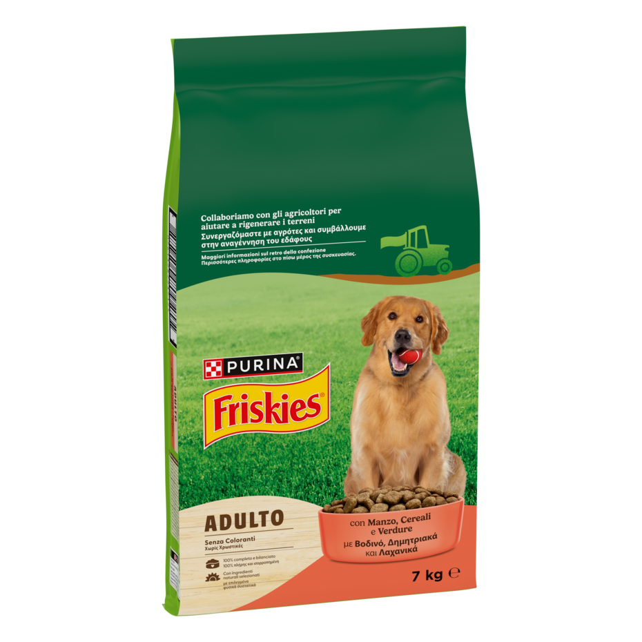 FRISKIES® Adulto crocchette per cani con Manzo e Verdure in confezione da 7kg