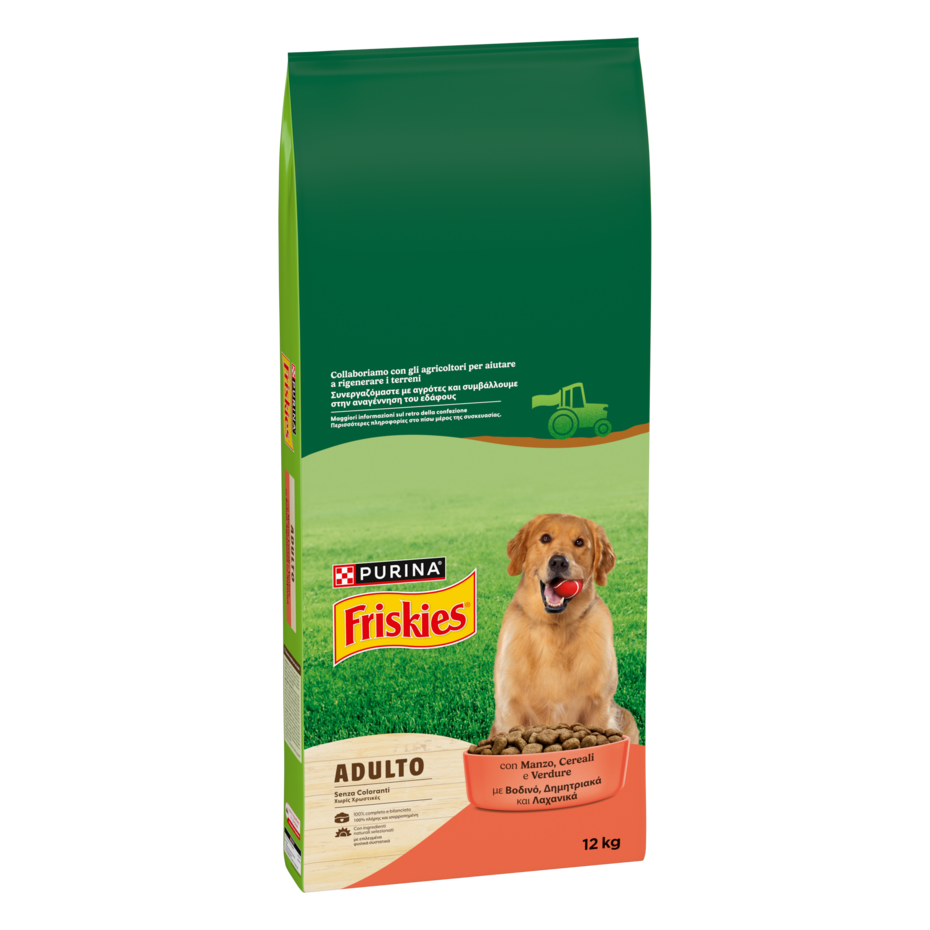 FRISKIES® Adulto crocchette per cani con Manzo e Verdure in confezione da 12kg