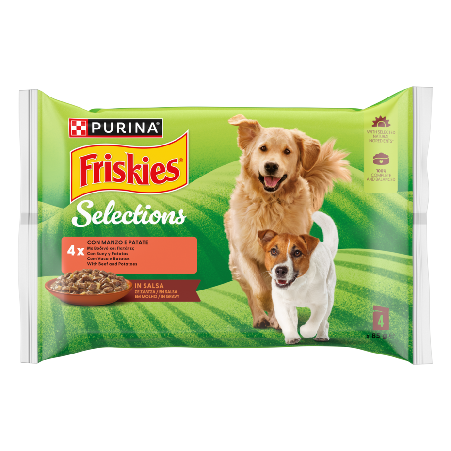FRISKIES Cane Bocconi in salsa con Manzo e Patate