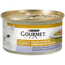 GOURMET Gold Gatto Dadini in Salsa con Verdure, con Vitello in Salsa con Verdure 