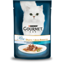GOURMET Perle Gatto Duetti con Pesce dell'Oceano e Tonno