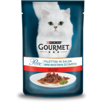 GOURMET Perle Gatto Filettini in Salsa con Manzo