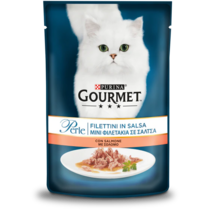 GOURMET Perle Gatto Filettini in Salsa con Salmone