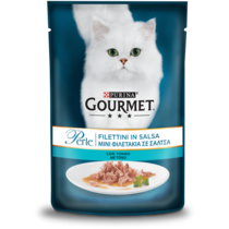 GOURMET Perle Gatto Filettini in Salsa con Tonno